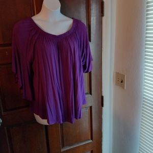 Deep vibrant purple plus size blouse